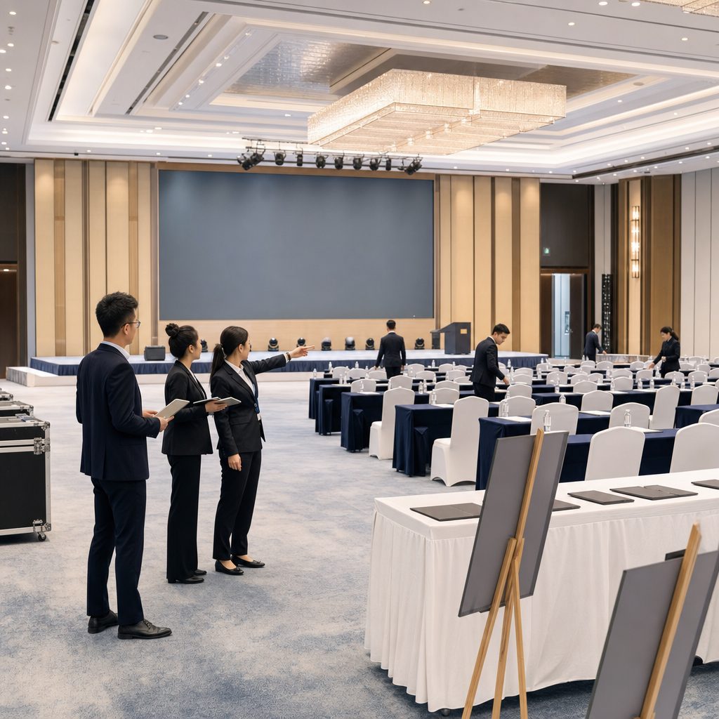 成都会议场地：尺寸、动线和进场时间怎么确认