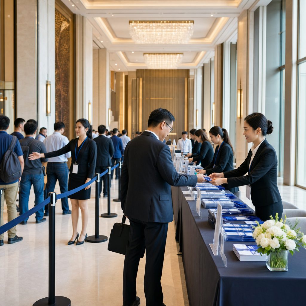 签到区设计：尺寸、动线和进场时间怎么确认